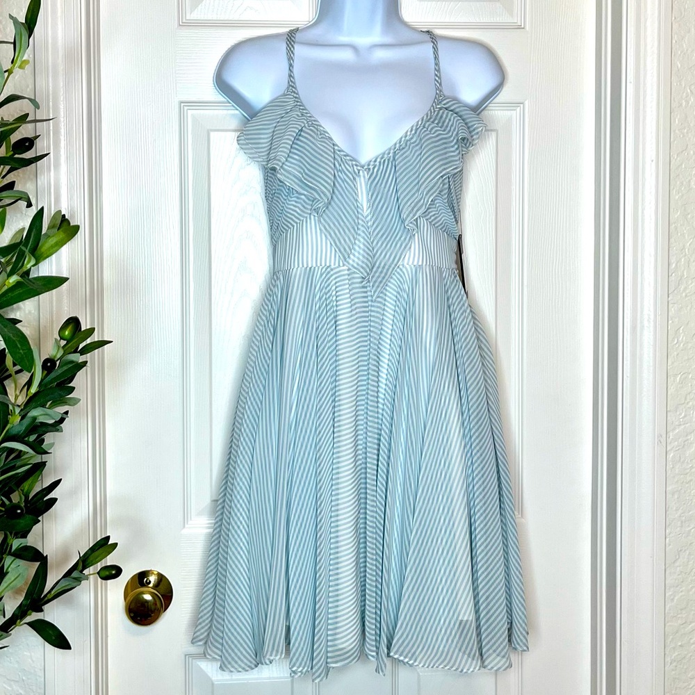 NWT Guess blue and white striped dress